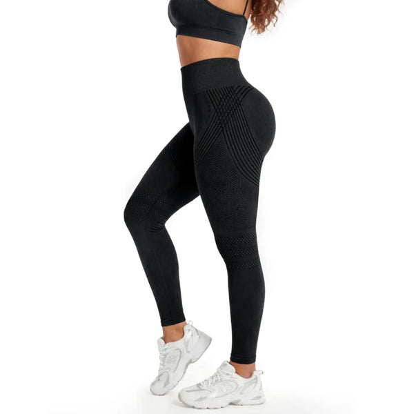 3D Anti-Cellulite Leggings — Black
