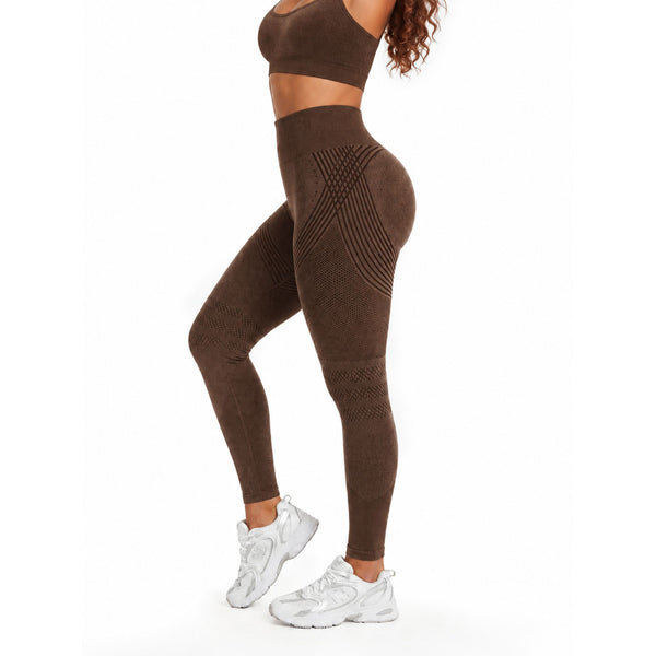 3D Anti-Cellulite Leggings — Coffee